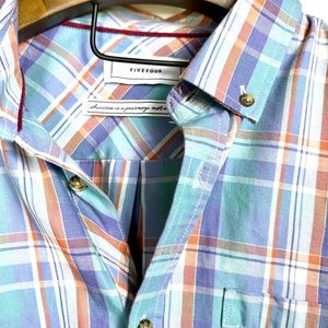 Five Four Men’s Button Down Plaid Dress Shirt